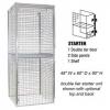Wire Mesh Storage Lockers - Wide /2 Tier